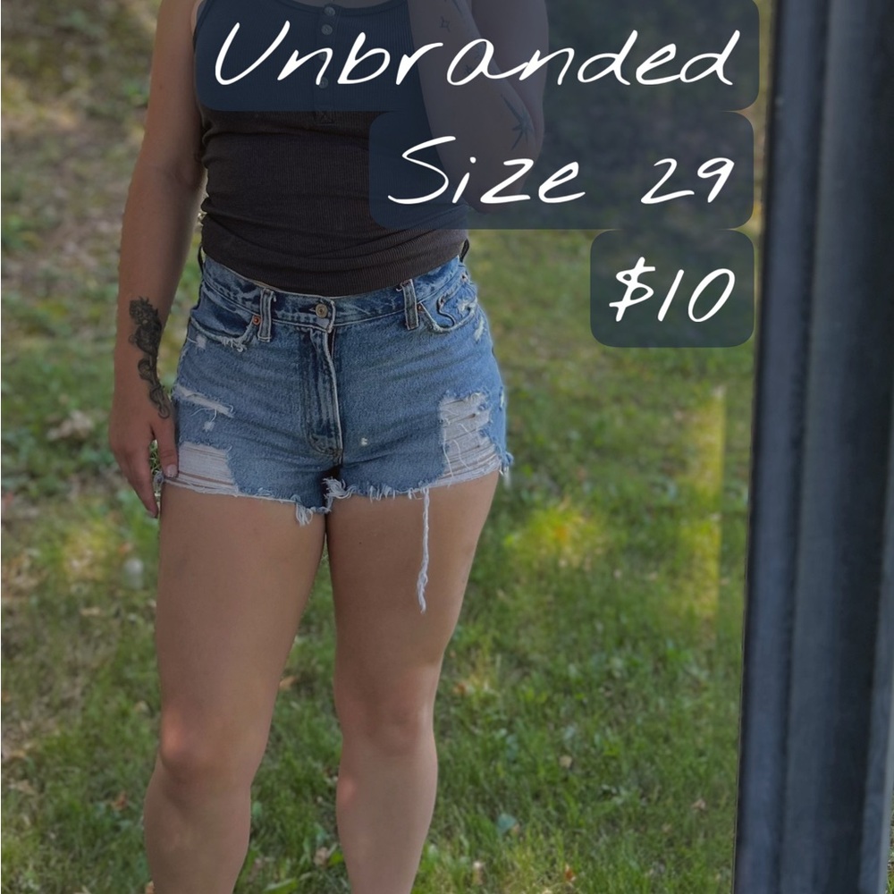 Trendy Distressed Blue Jean Shorts
